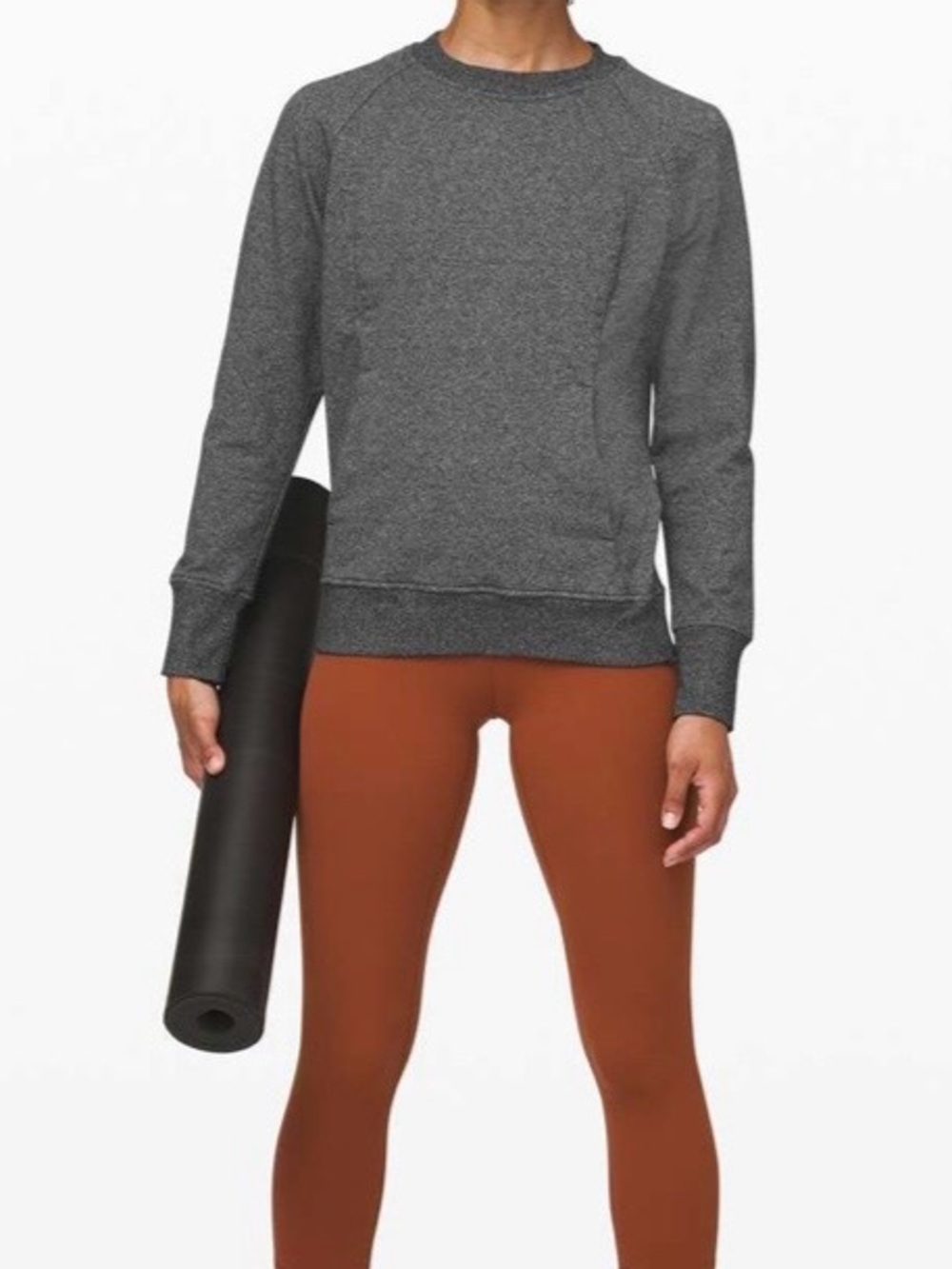 lululemon Scuba Crew in Heathered Speckeled Black